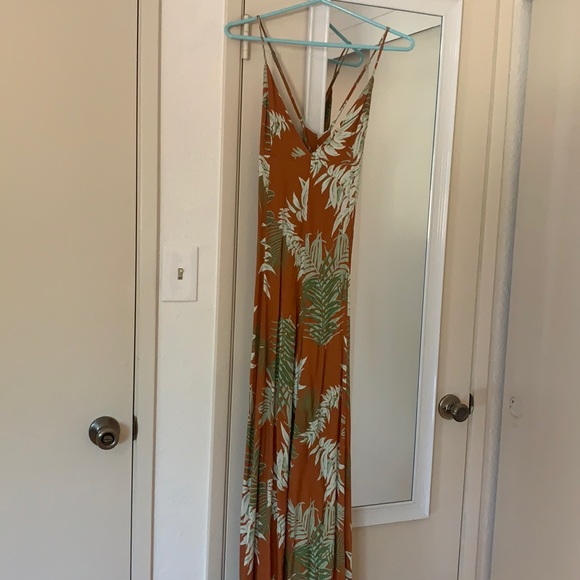 Pants - Burnt Orange Floral Jumpsuit